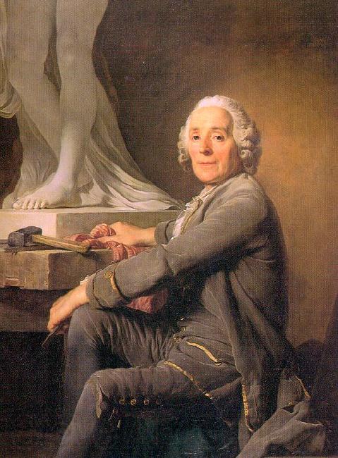  Joseph-Siffred  Duplessis Portrait of the Sculptor Christophe Gabriel Allegrain France oil painting art